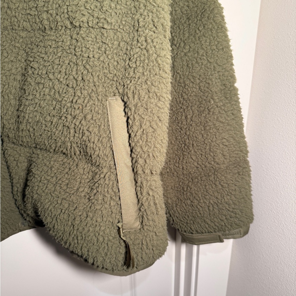 THE NORTH FACE - Olive Shearling Nuptse Puffer Jacket - Picture 7 of 16